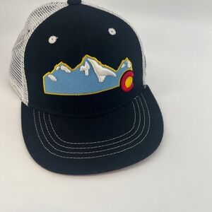 Aksels Colorado Mountains Mesh Trucker Hat Adjustable Snapback Wool Blend